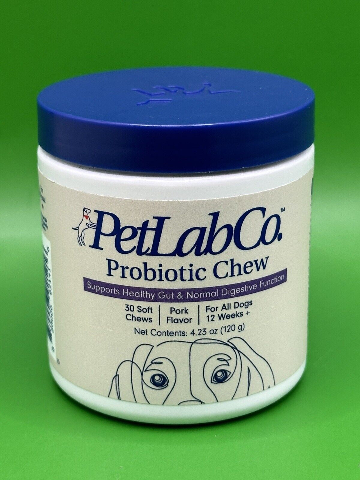 Petlabco. Probiotic 30 Soft Chew Support Dietary Supplement for Dogs Pork