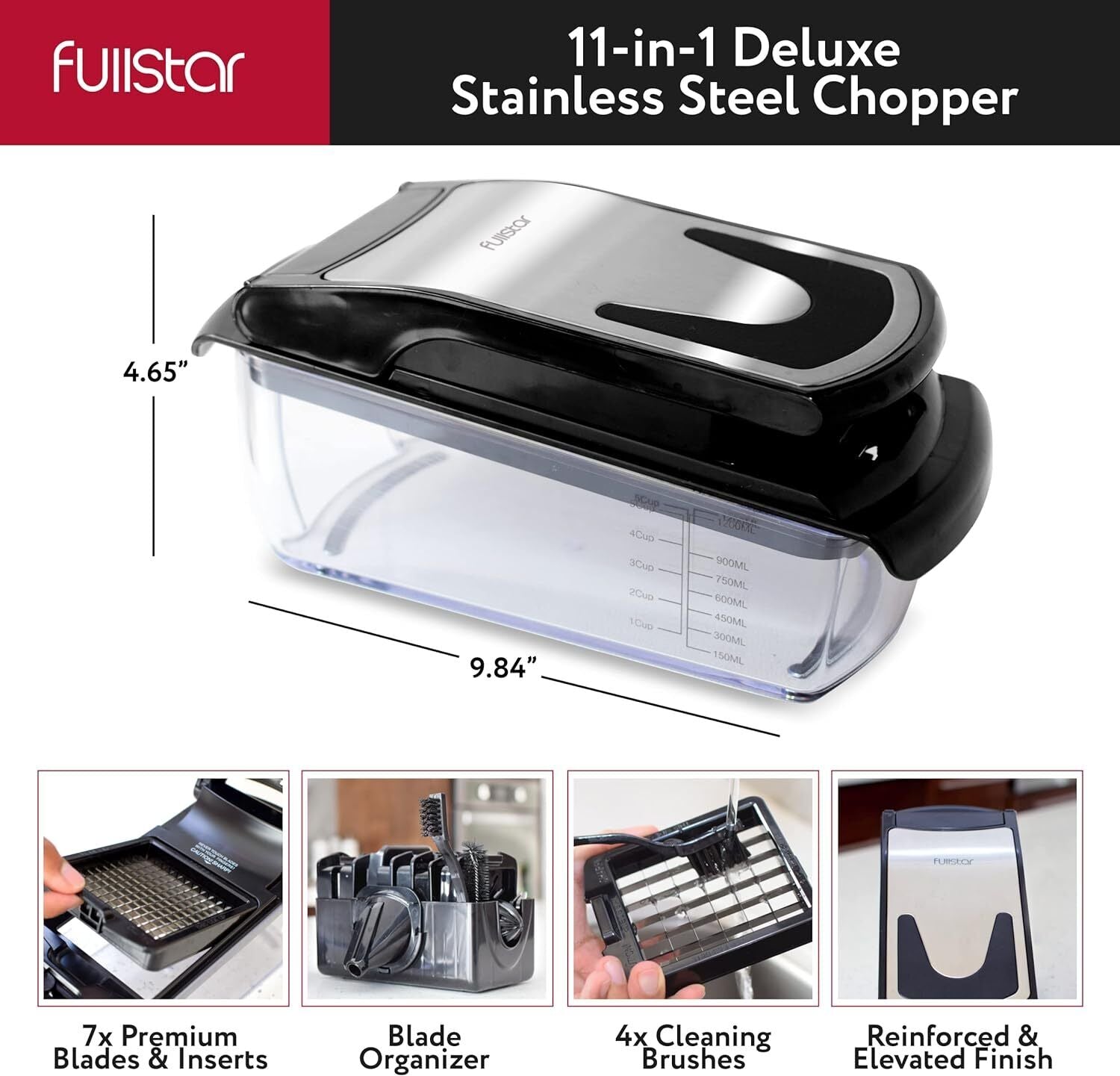 Fullstar Vegetable Chopper, Cheese Slicer, Food Chopper, Veggie Chopper, Onion C