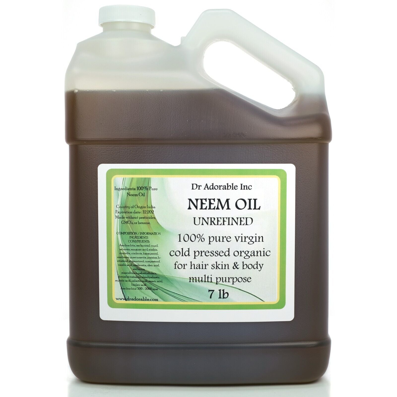 ORGANIC NEEM OIL COLD PRESSED PURE 2 OZ 4 OZ 8 OZ 12 OZ-UP to 1 GALLON