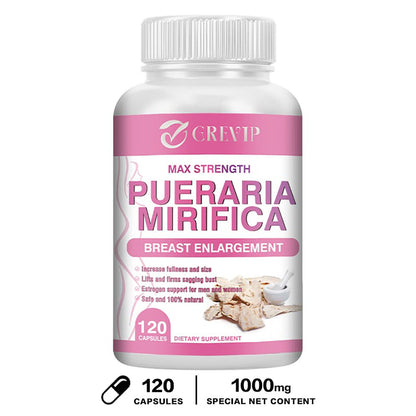 Pueraria Mirifica 1000Mg - Breast Enlargement Menopause Female Hormone Estrogen