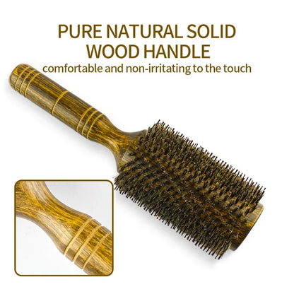 Professional Boar Bristle round Hair Brush 