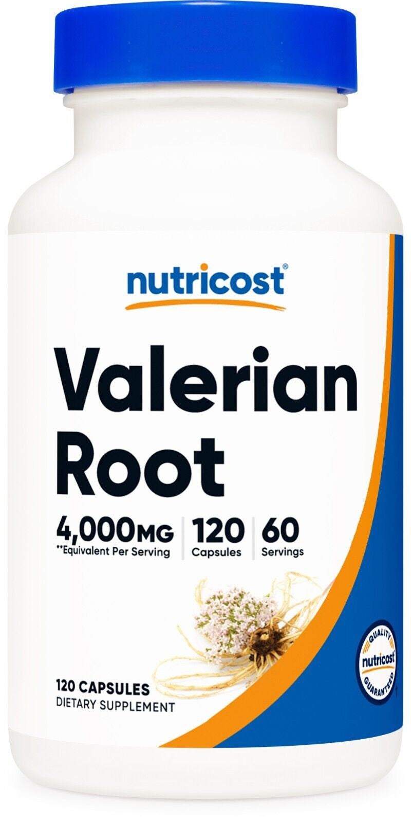 Valerian Root Capsules 1000Mg, 120 Caps - Gluten Free, Non-Gmo Nutricost