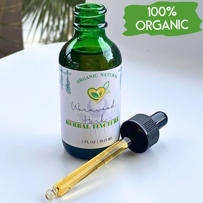 Wormwood Herb Tincture Organic Natural Liquid Herbal Drops 2 FL OZ Digestion Aid