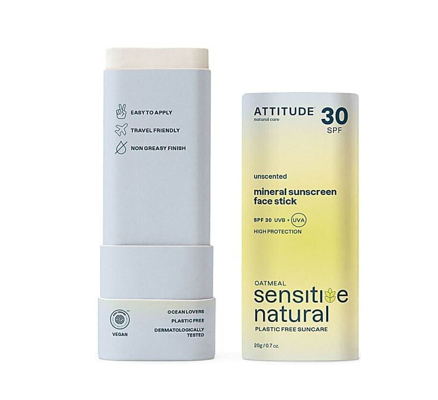 Sunly Oatmeal Natural Mineral Sunscreen Face Stick SPF30 - for Sensitive Skin