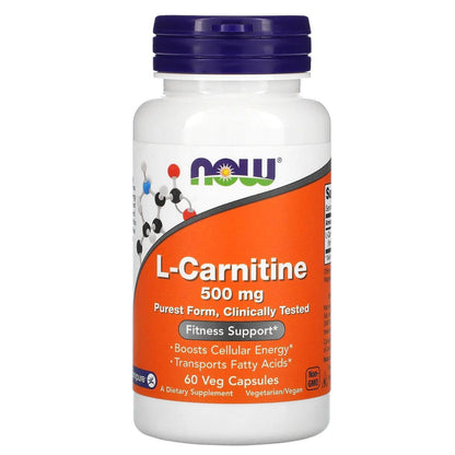 L-Carnitine 500Mg Vegetarian Capsules Fitness Support, Cellular Energy