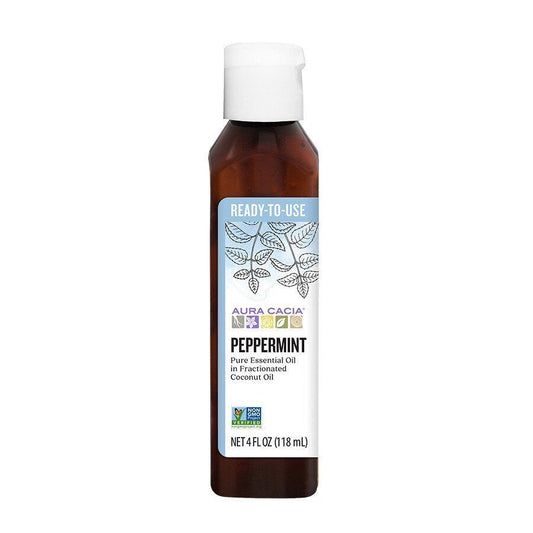 Aura Cacia Ready to Use Essential Oil Peppermint 4 Fl Oz Liquid