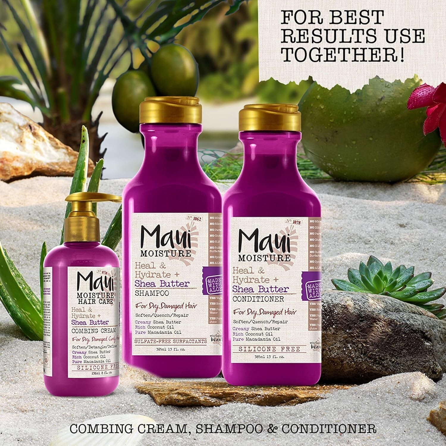 Maui Moisture Heal & Hydrate + Shea Butter Hair Mask & Leave-In Conditioner Trea