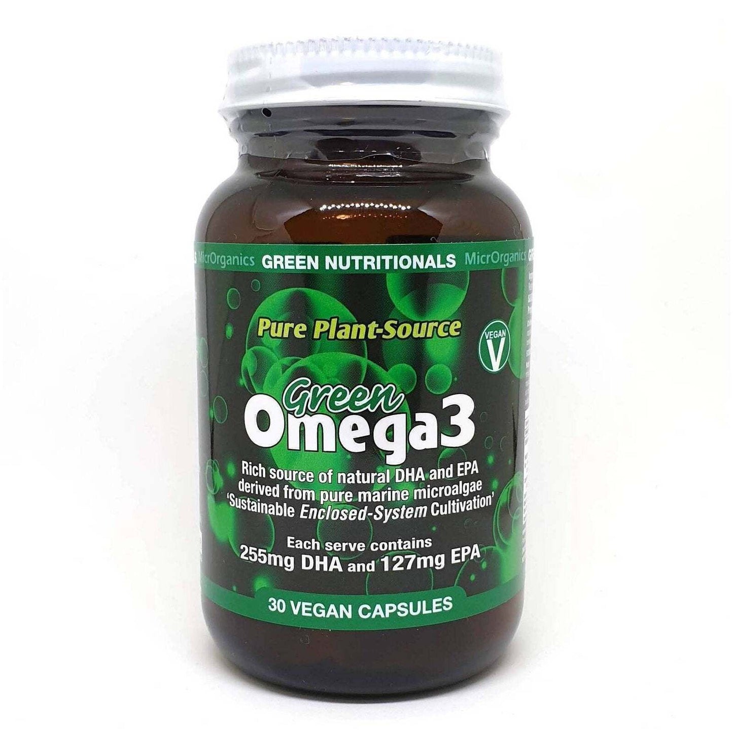 Green Nutritionals Green Omega3 Vegan Capsules (255Mg + 127Mg) 30