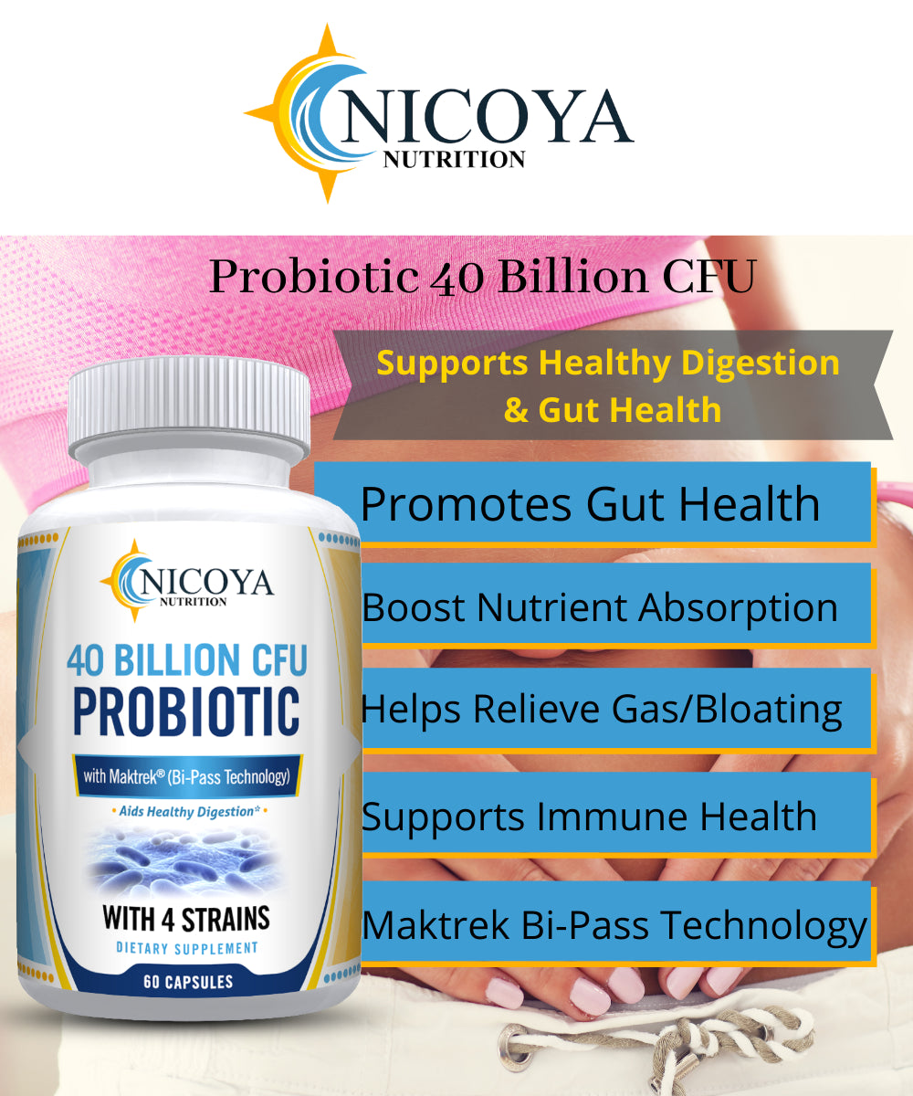 Probiotics 40 Billion Cfu'S, Digestive, Immune Health, Gas, Bloating Supplement