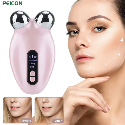 Facial Massager EMS Microcurrent Roller 