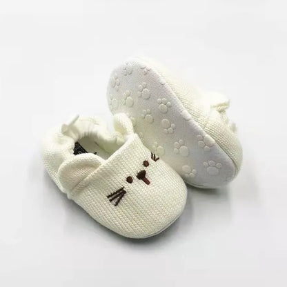 Adorable Infant Slippers Toddler Baby Boy Girl Knit Crib Shoes Cute Cartoon Anti-Slip Prewalker Baby Slippers