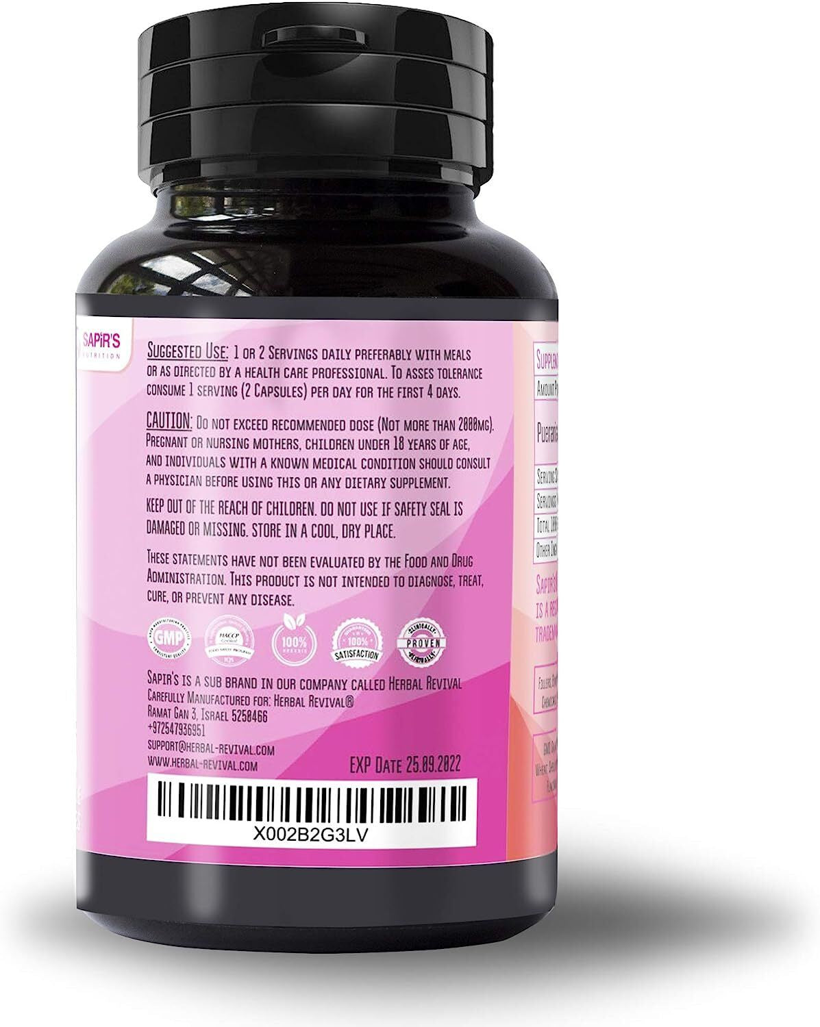 Pueraria Mirifica Capsules 2000Mg Daily - Breast Enhancement Pills and Estrogen