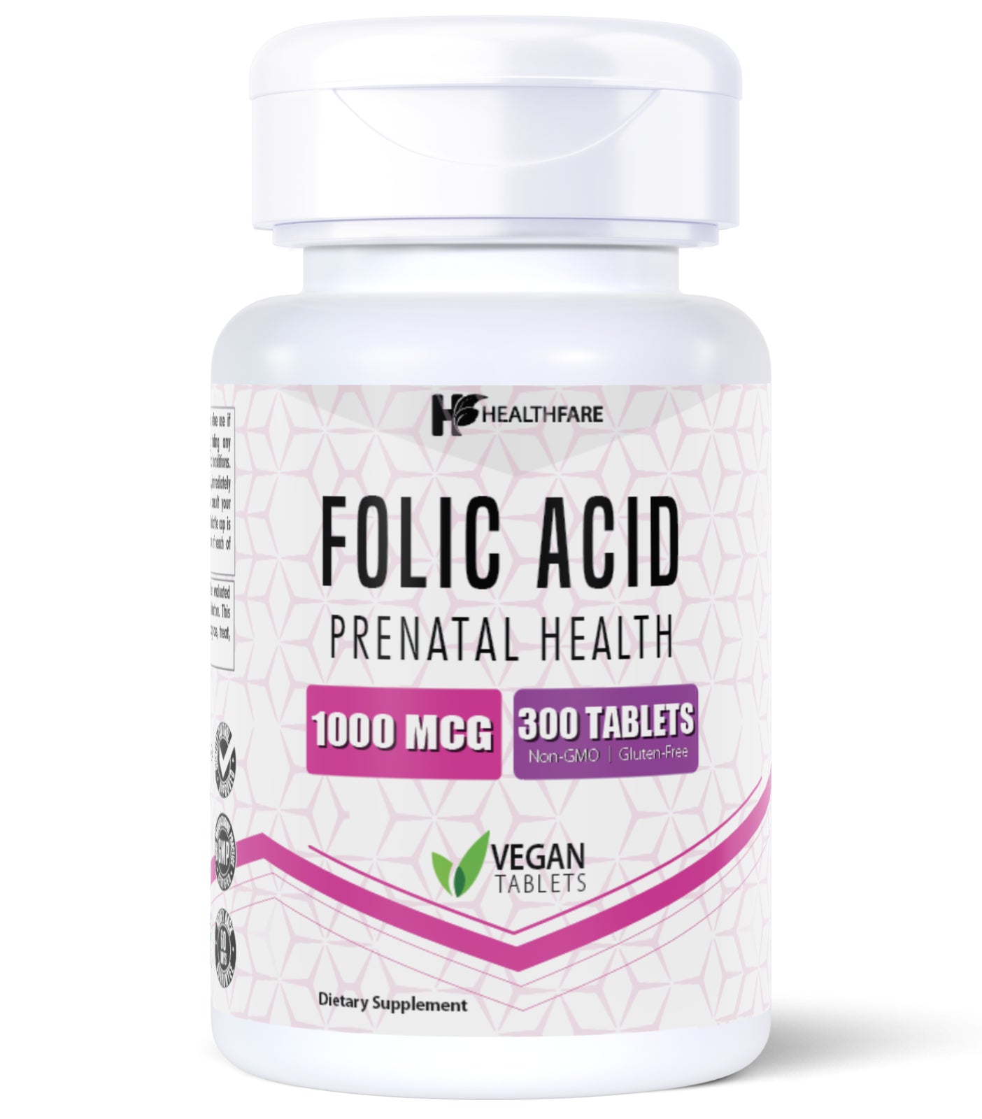 Folic Acid 1000Mcg 300 Tab Folate Vitamin B9 Water-Soluble Made in US