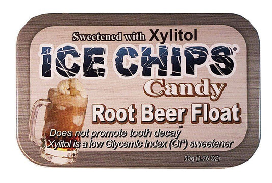 Ice Chips Candy Hand Crafted Candy Tin Root Beer Float 1.76 Oz Candy