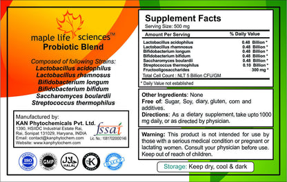 Probiotic Blend of L. Acidophilus Rhamnosus B. Longum Bifidum Boulardii 8