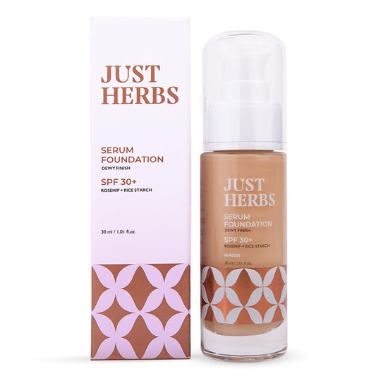 Just Herbs Serum Foundation with SPF 30+ for All Skin Type Beige Shade 30Ml