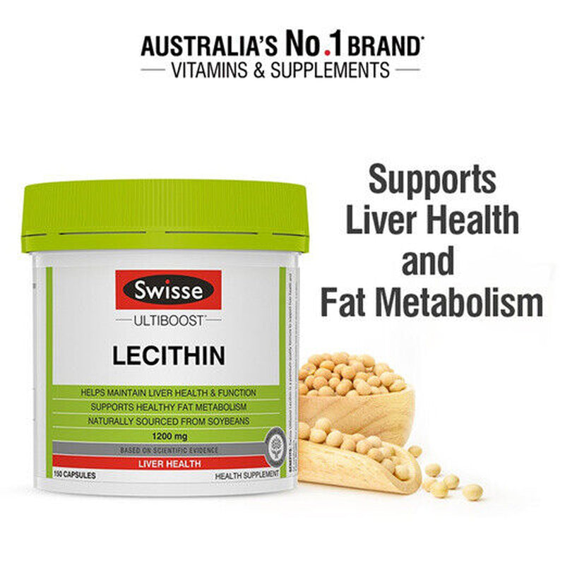 NEW Swisse Lecithin 1200Mg 150 Capsules SWISSE ULTIBOOST