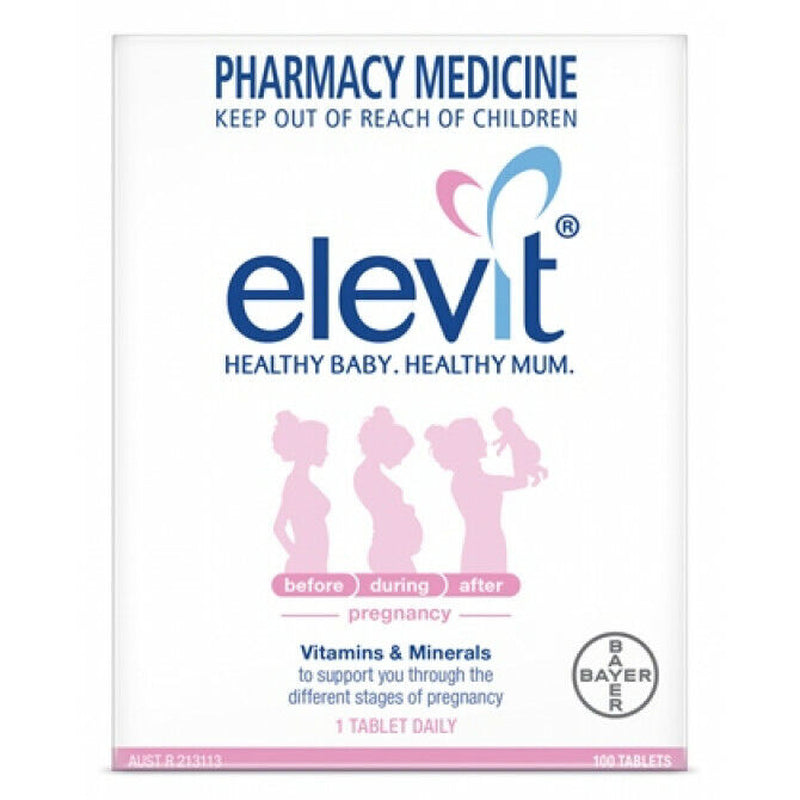 New Elevit Pregnancy Multivitamin 100 Tablets + Menevit 90 Capsules Combo