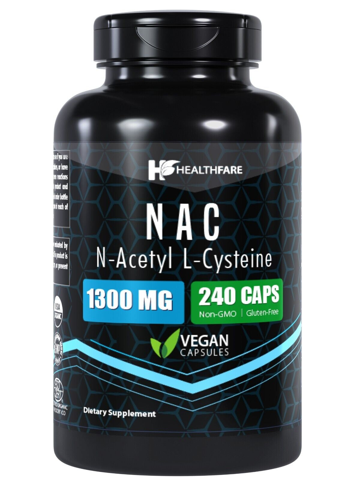 N-Acetyl L-Cysteine (NAC) 1300Mg | 240 Capsules Max Strength Veg Caps