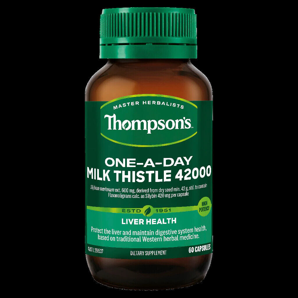 New THOMPSON'S One-A-Day Milk Thistle 42000Mg 60 Capsules Thompsons