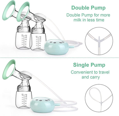 Non Toxic Breastfeeding Pumps Double Electric Portable  3 Modes 9 Levels LCD Display BPA Free