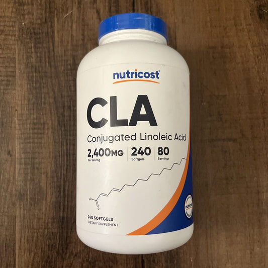 Nutricost CLA 800Mg Servings, 240 Softgels - Gluten Free, Non-Gmo