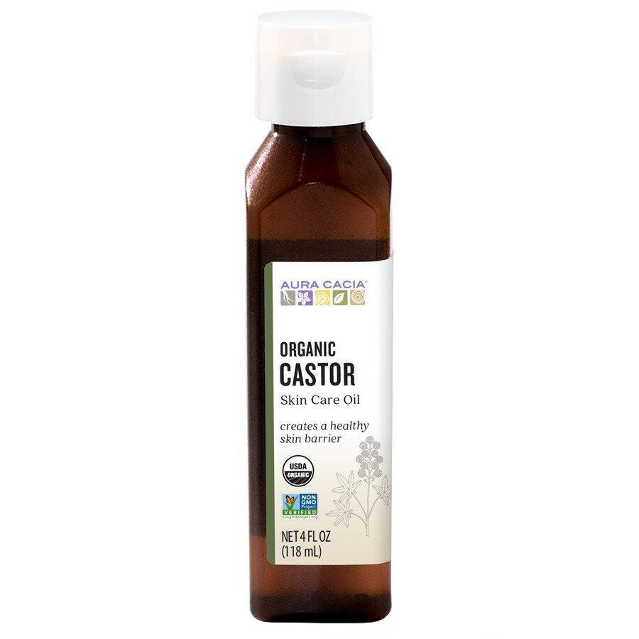 Aura Cacia Organic Castor Skin Care Oil 4 Fl Oz Liquid