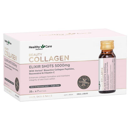 Healthy Care Beauty Collagen Elixir Shots 5000Mg 25Ml X 7 Bottles