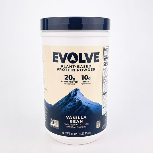 Evolve Plant Based Protein Powder Vanilla Bean 16Oz BB2/24 20G Protein 10G Fiber