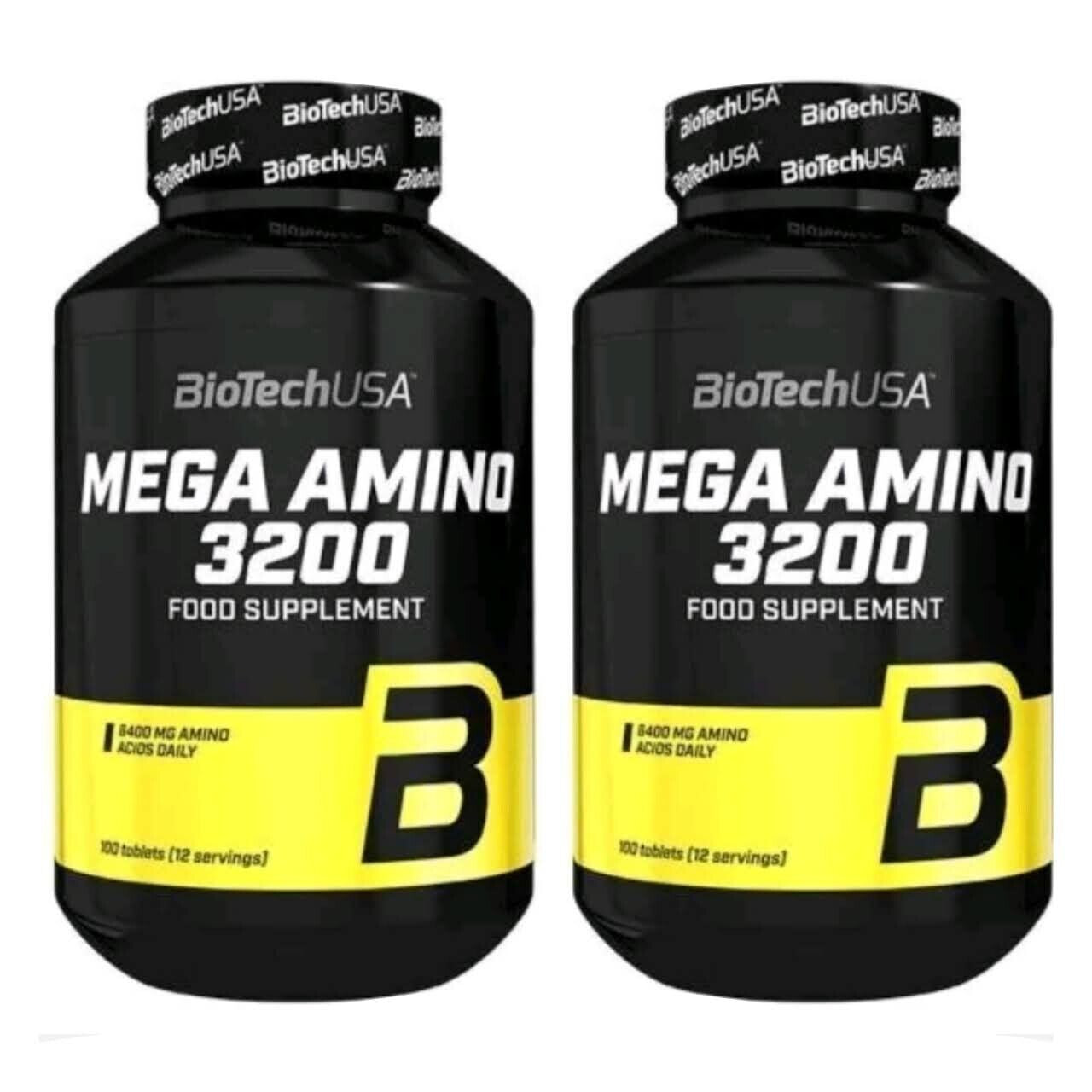 BIOTECH USA MEGA AMINO 3200, 2 X 100 Tablets BCAA, AMINO ACIDS