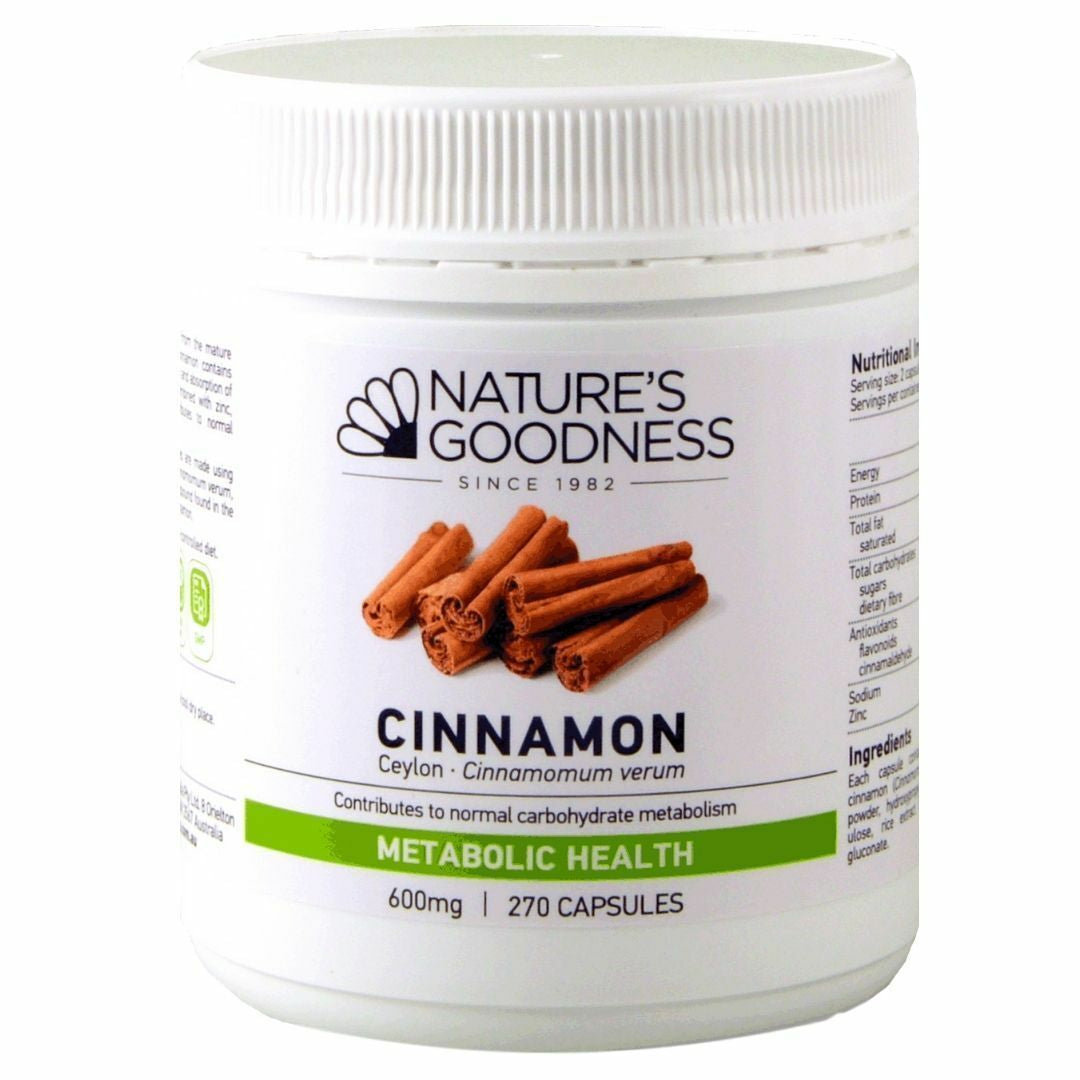 New Nature'S Goodness Cinnamon 600Mg 270 Capsules Natures Goodness Ceylon