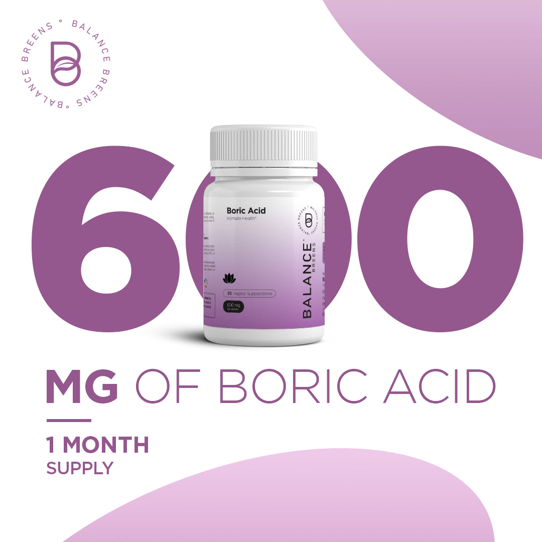 Boric Vaginal Suppositories 600 Mg - Promotes Healthy PH Balance