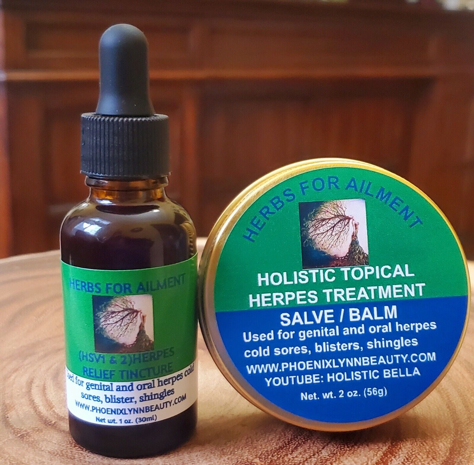 Genital - Oral Herpes COMBO Treatment -Salve and Tincture- Very Potent Together