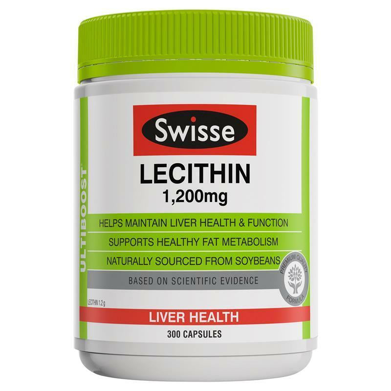 NEW Swisse Lecithin 1200Mg 300 Capsules SWISSE ULTIBOOST