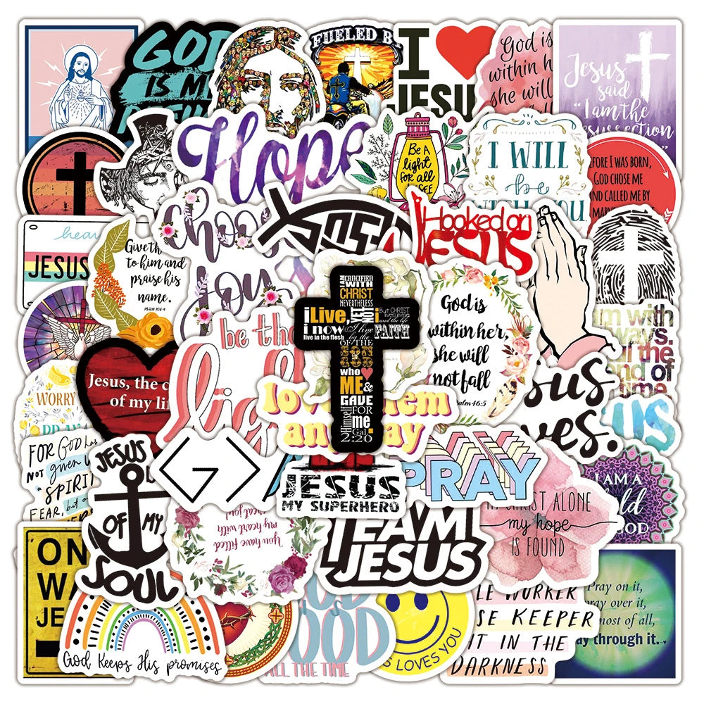 Bible Jesus Stickers, For Kids, Cards, Gifts, Car, Laptop, Faith Sticker Decals