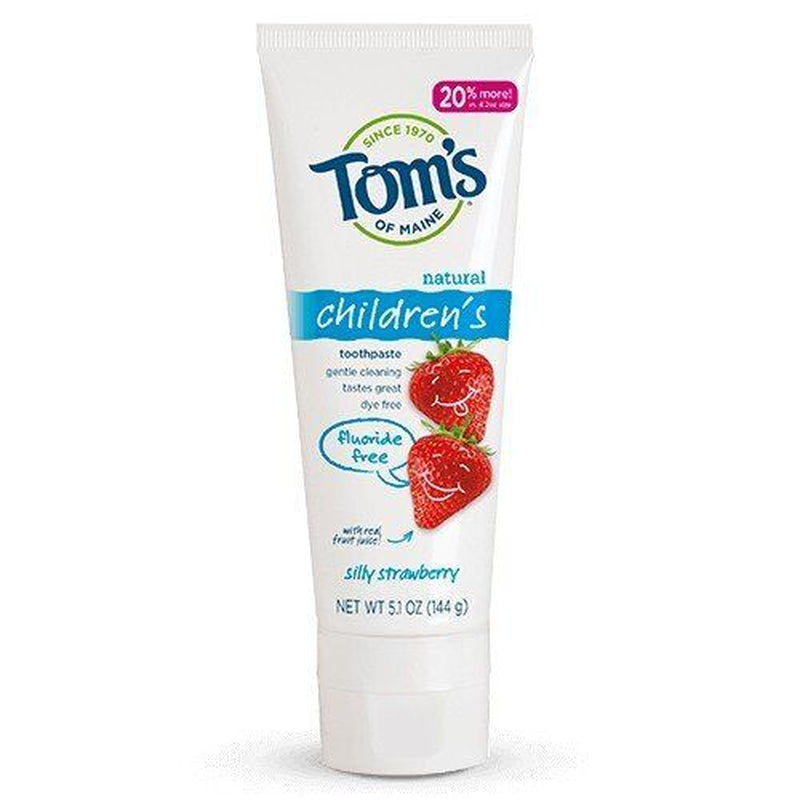 Tom'S of Maine Silly Strawberry Fluoride-Free Children'S Natural Toothpaste 5.1