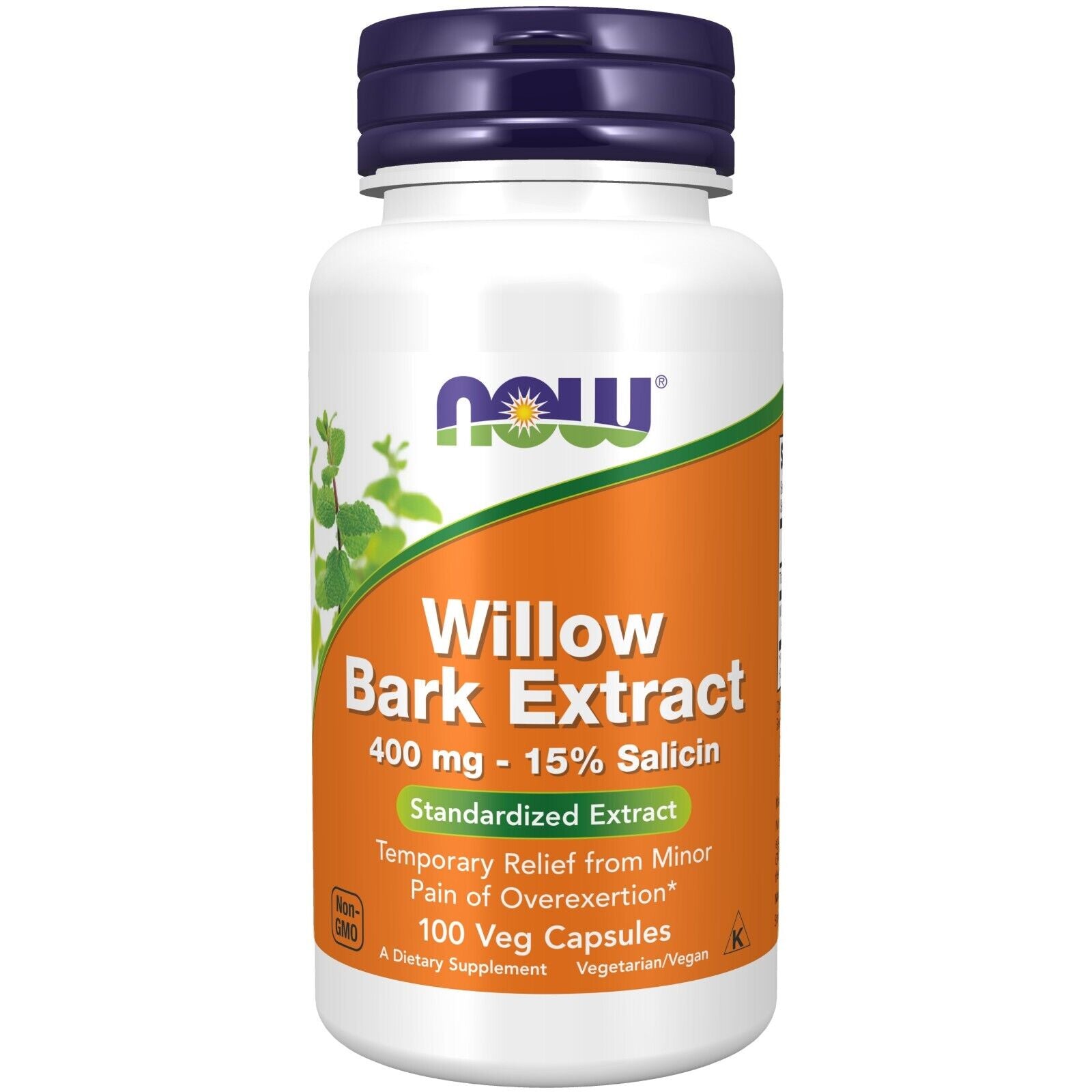 Willow Bark Extract 400 Mg, 100 Veg Capsules