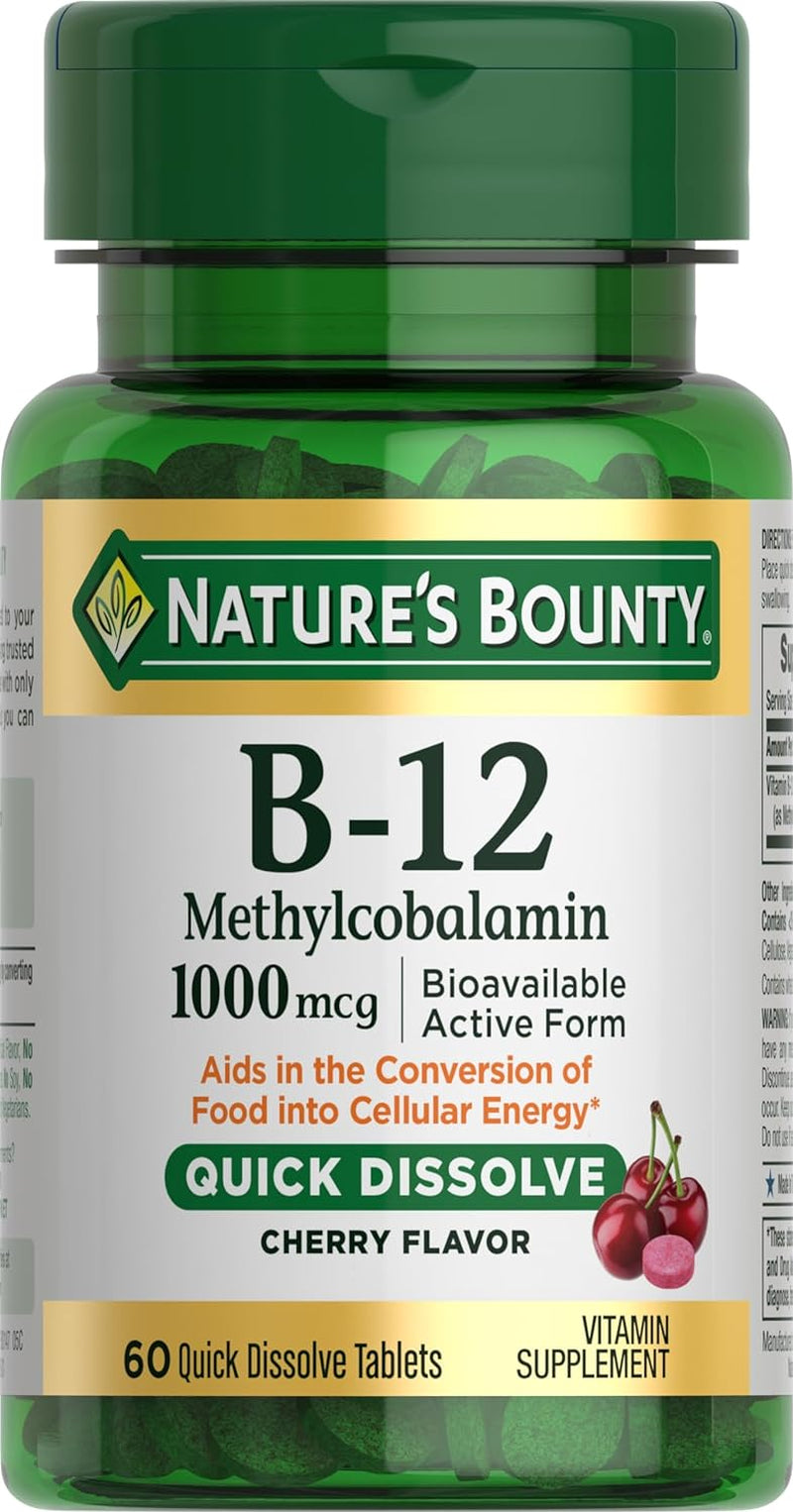 Nature'S Bounty Vitamin B12, Supports Energy Metabolism and Nervous System Healt