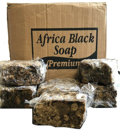 Raw African Black Soap PREMIUM QUALITY Organic Unrefined 100% Pure Natural Ghana