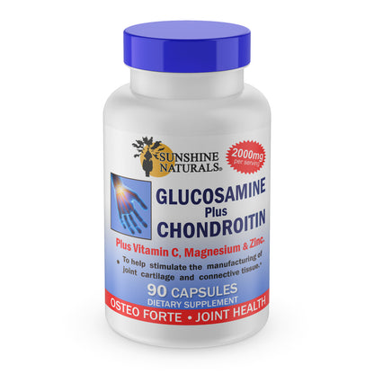 Sunshine Naturals Glucosamine Chondroitin 90 Capsules Made in the USA