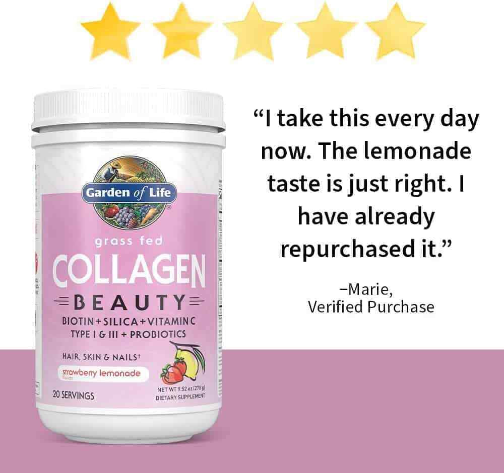 GARDEN of LIFE Collagen Beauty Strawberry Lemonade (Skin, Hair, Joints) 270G