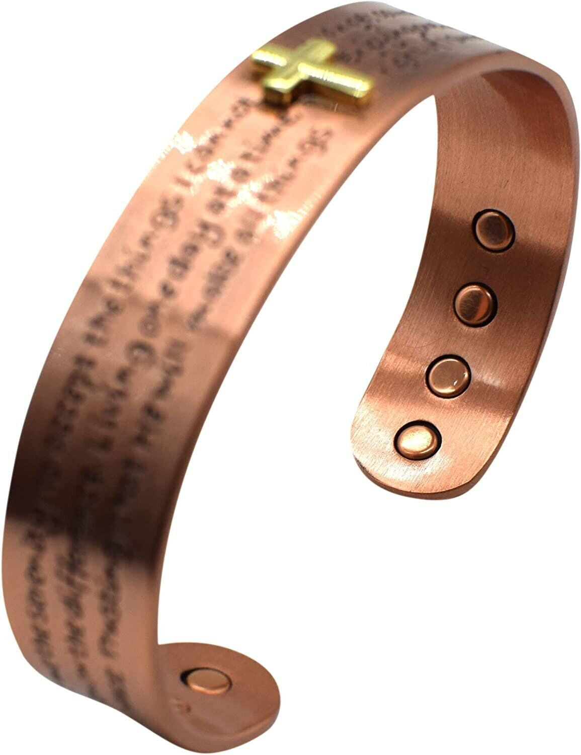 Pure Copper Healing Bracelet Christian Magnetic