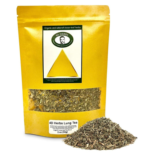 Lung Support Tea Blend by 4D Herbs - 9 Herbs - Cough and Congestion Herbal Blend