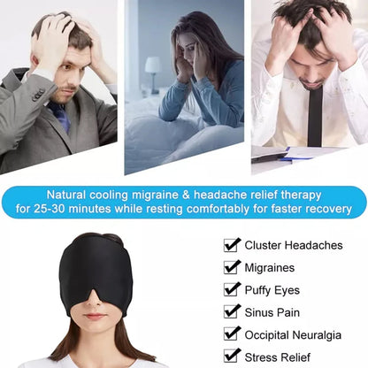 Reusable Hot or Cold Gel Pack for Migraine Relief & Tension Headache 