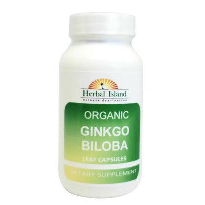 Organic Ginkgo Biloba Leaf Capsules (500Mg Each)