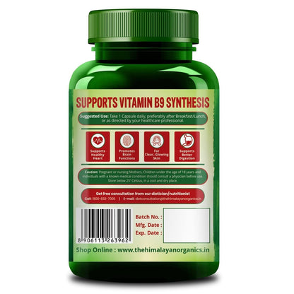 Organic Plant Based Vitamin B3 Supports Healthy Skin and Heart 120 Capsules