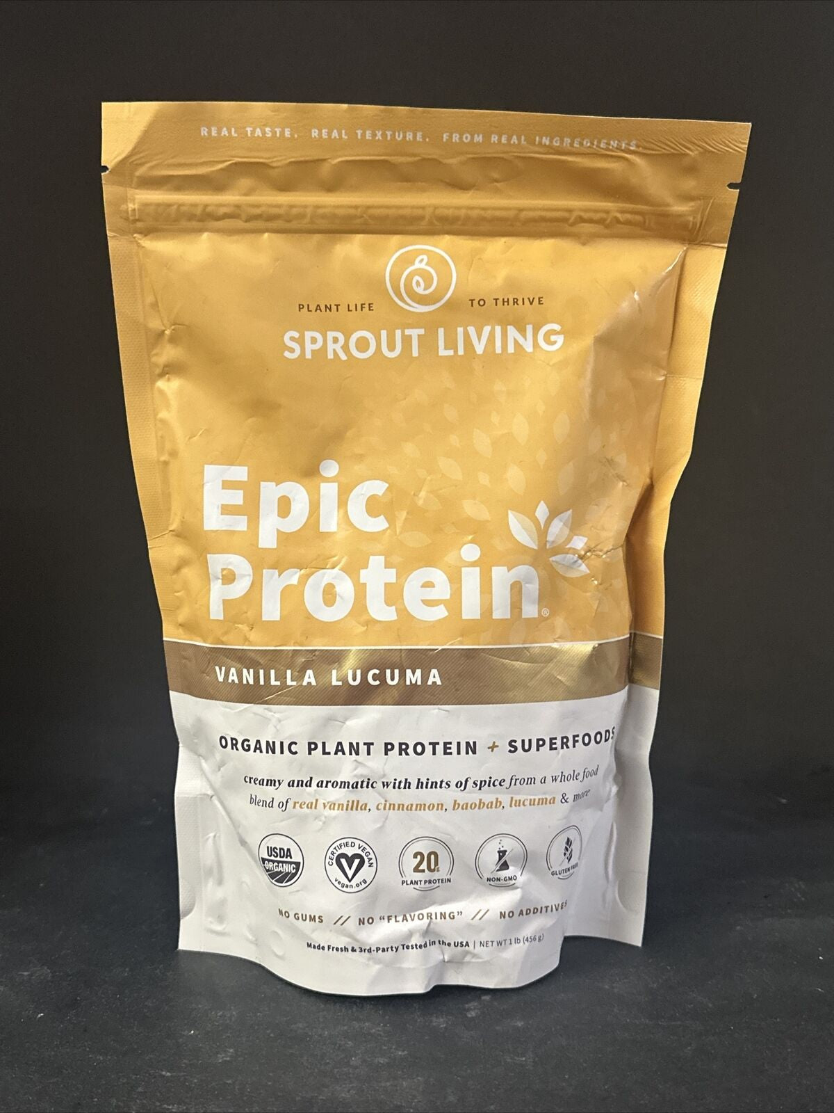 Sprout Living Epic Protein, Plant Based Protein 1pound