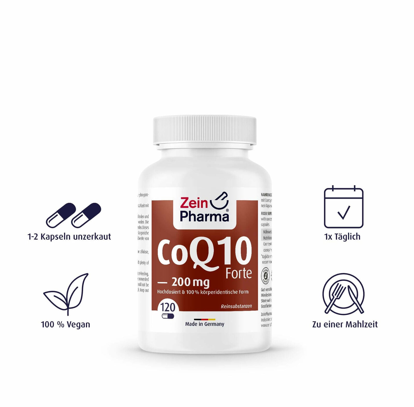 ZEIN PHARMA Coenzyme Q10 Forte 200Mg (Coq10) 120 Capsules