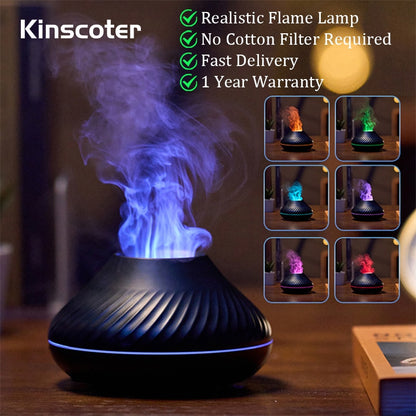 Volcanic Aroma Diffuser Essential Oil Lamp 130Ml USB Portable Air Humidifier