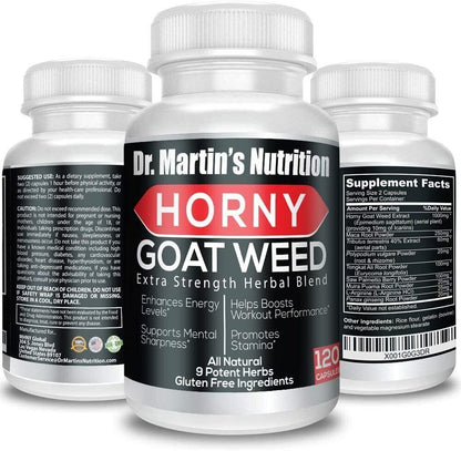 Super Strength 1590Mg Horny Goat Weed 120 Capsules with Maca Arginine & Ginseng